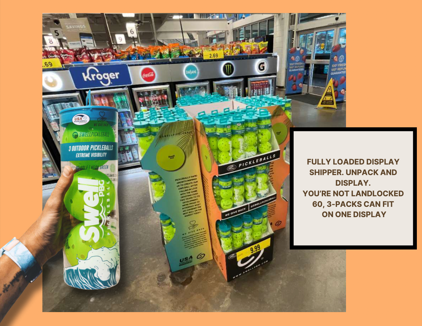 Floor Stand Display Shipper with (60 3-Pack Tubes)